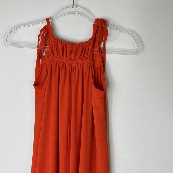 Zara Orange Maxi Dress Womens Size Small Sleeveless - Picture 8 of 9